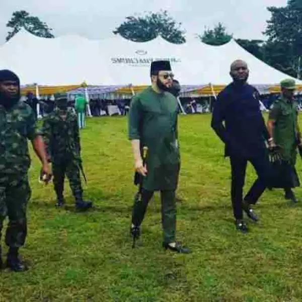 Photo Of A Former Abia Local Government Chairman & His Army Bodyguards Went Viral